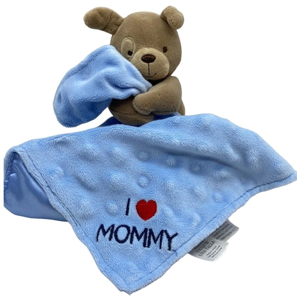 Child of Mine by Carters Puppy‎ Dog Lovey Blue I Love Mommy Security Blanket